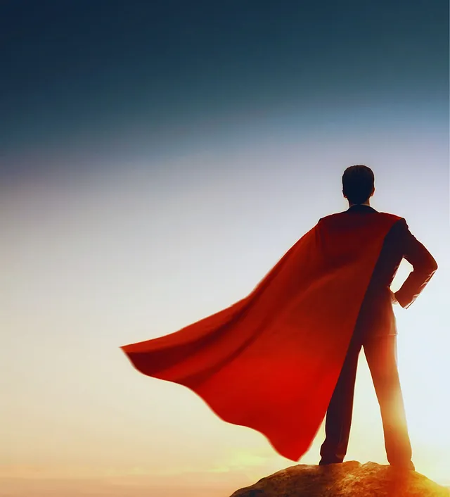 Papas als Superheld